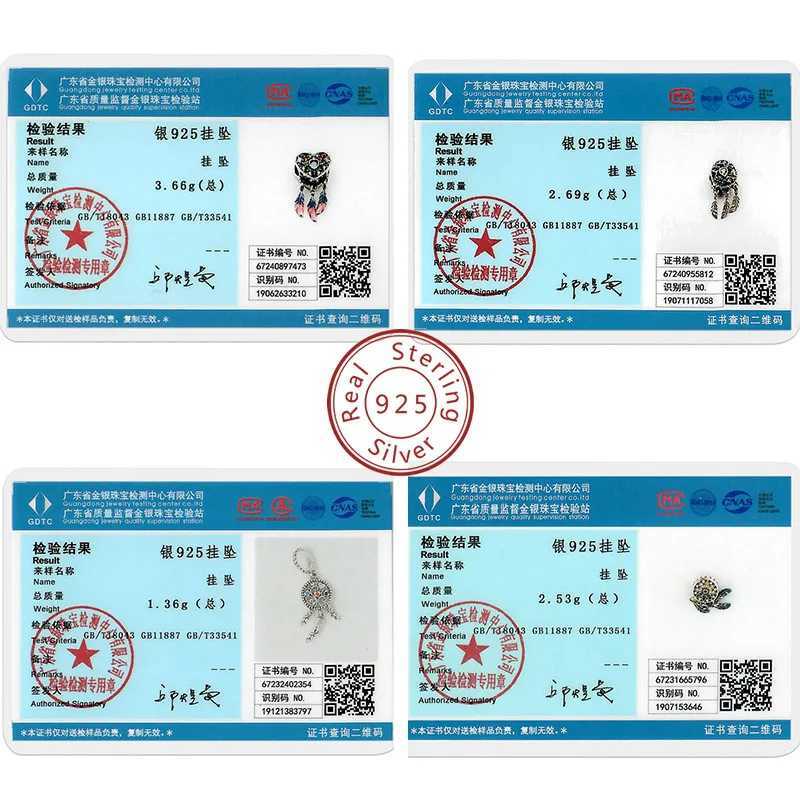 925 Sterling Sier Charms Beads Pendants Colorf Dreat Lucky Charms Fit Bracelets Necklaces Wen DIY Jewelry Y251212