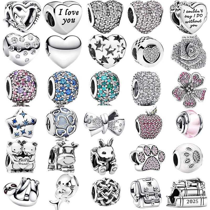 Sparking Diamond wer Pet Charm Beads Dangle Fit Sier Bracelet Necklace Beads For Diy Jewelry Wen Gift Y251212