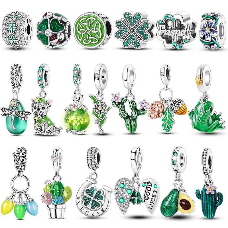 New 925 Sterling Sier Cactus Charm Spring Green Series Bead Pendant For Beads Bracelet DIY Jewelry Y251212