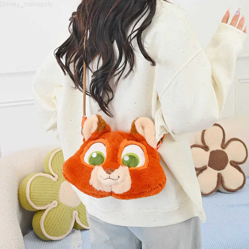 Disney Zootopia Plush Bag Nick Wilde Judith Laverne Hopps Cartoon Doll Crossbody Bag Couple Gift Birthday/Christmas Gift H251212