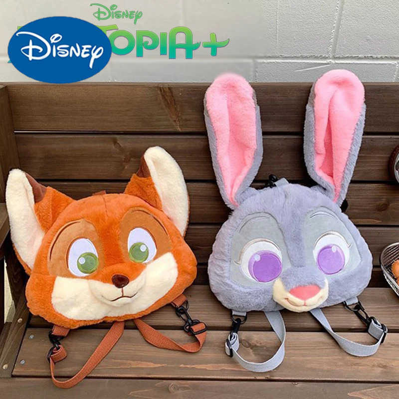 Disney Zootopia Plush Bag Nick Wilde Judith Laverne Hopps Cartoon Cute Doll Backpack Large Capacity Birthday Christmas Gift H251212