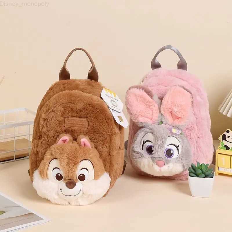 Disney Judy Nick Backpack Cute Cartoon Personalized Creative Fashion Plush Chip Doll Bag for Boys and Girls Birthday Gift H251212
