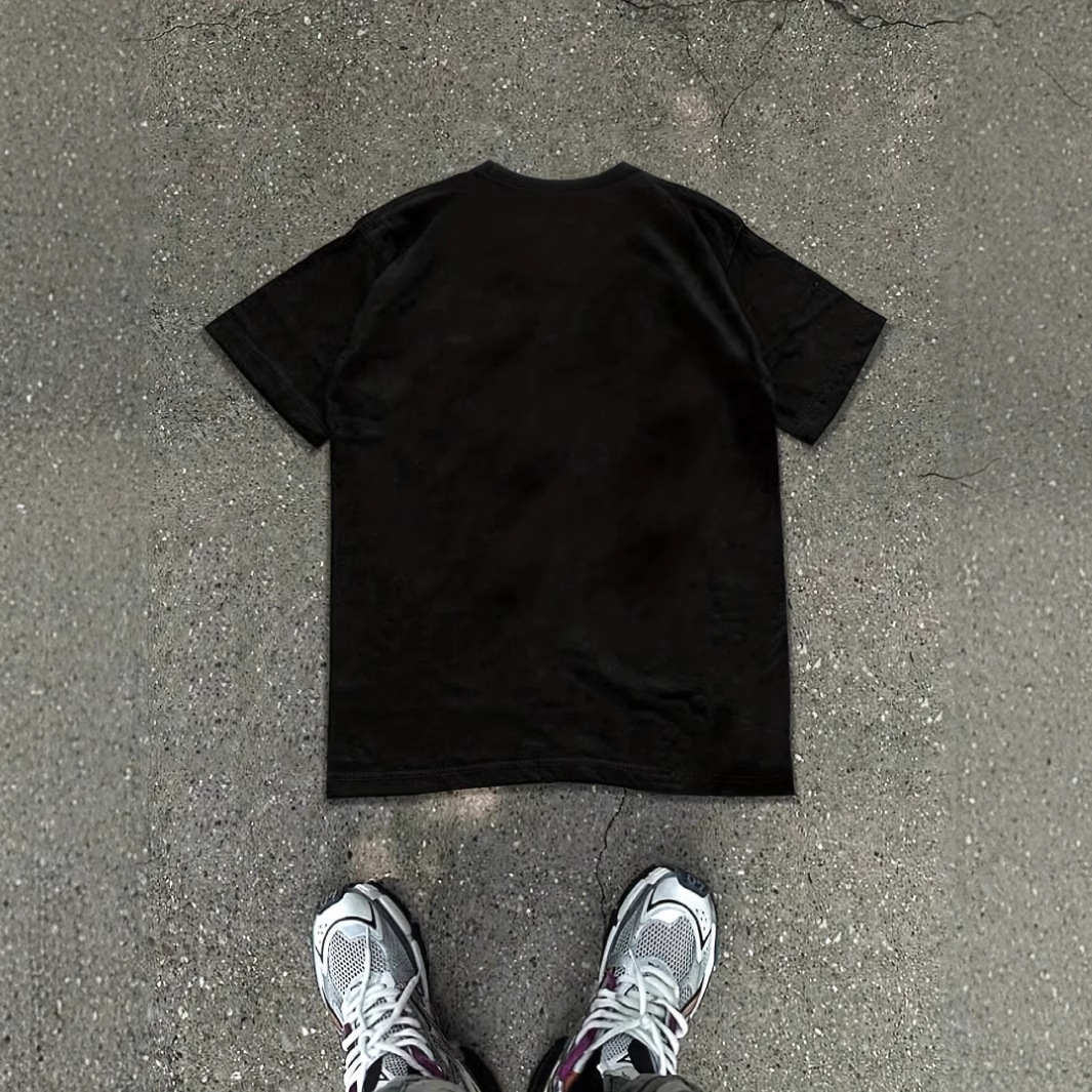 Y2k street clothing graphic T-shirt Harajuku fashion retro style mens fashion trend printed loose casual O-neck sportswear 240930