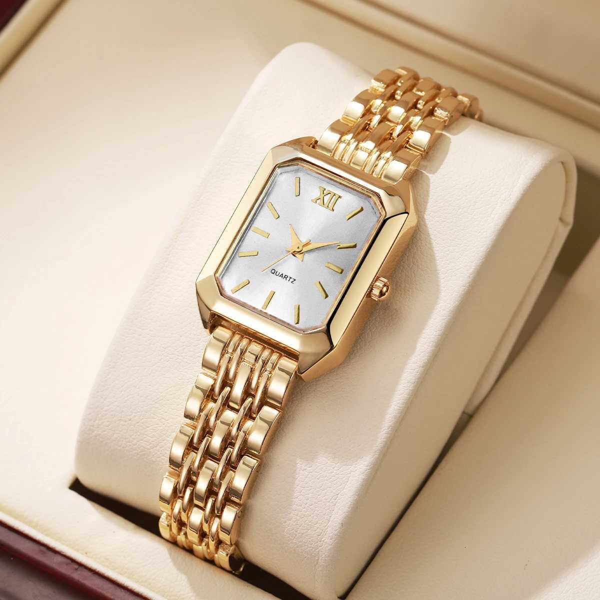 Elegant Women Quartz Watch Fashion Rectangle Analog Wristwatches Reloj Mujer Girls Clock GiftWithout Box Y251212