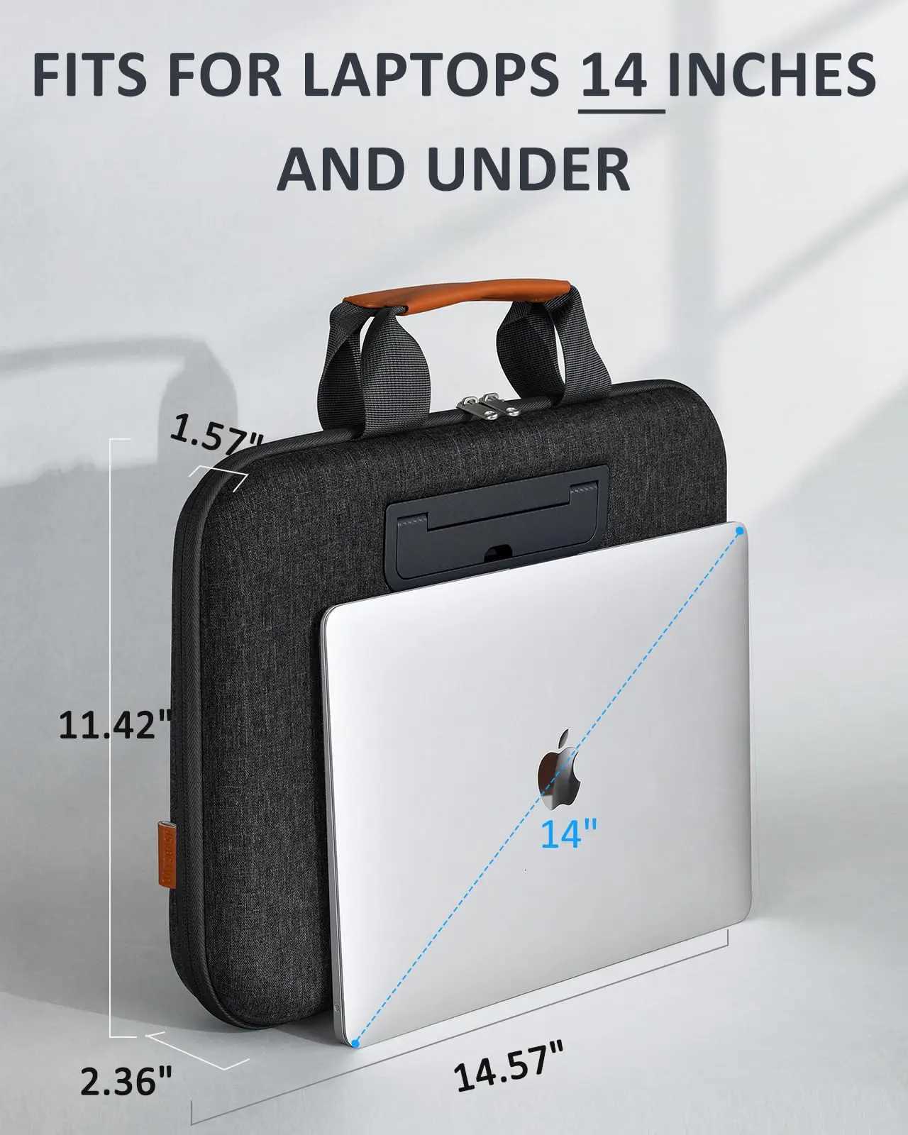 Oatsbasf 2 in 1 Laptop Case for 133-162 Notebook Case Tablet Cover Laptop Bag Shockproof Travel Business Computer BriefcaseT251212