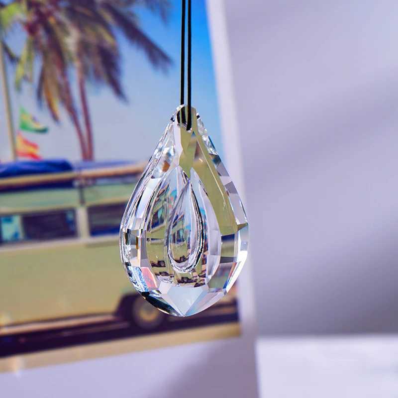 1Pcs 75mm Sun Catcher Crystal Prisms Glass Rainbow Make Hanging Drop Pendants For Window Ornament Chandelier Part DIY Home DecorW251211