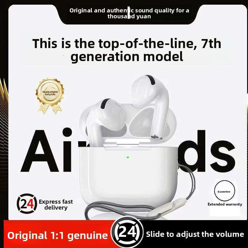 2025 New Factory Direct Sales Huaqiangbei Wireless Noise-Canceling Semi-In-Ear 7th Gen Pro Bluetooth Earphones with Extended Battery Life, Call Functi