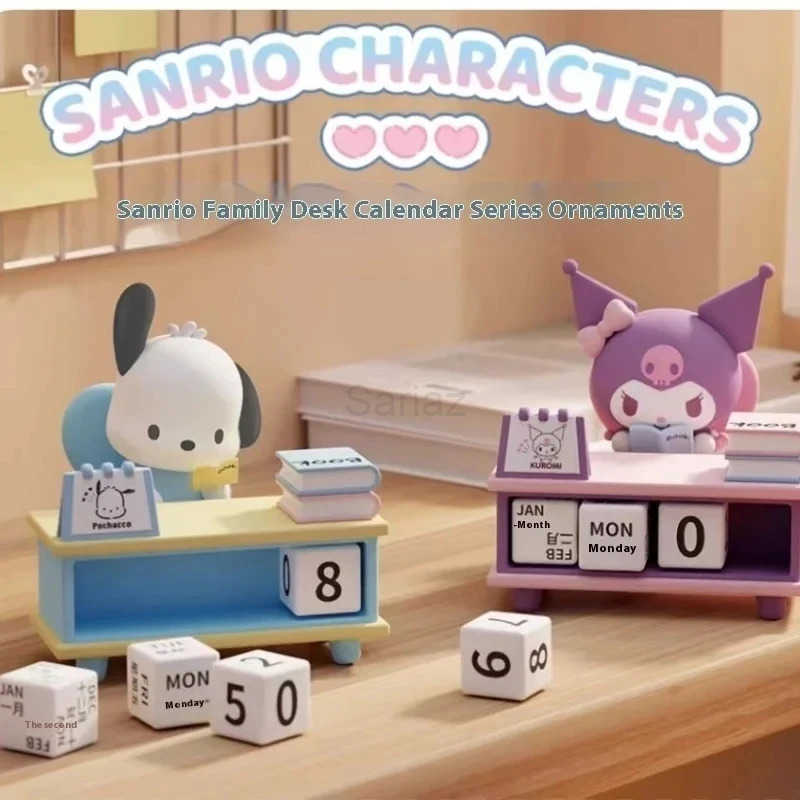Sanrio Desk Calendar Series Anime Peripheral Exquisite Kuromi Pochacco Static Desktop Decorative ChildrenS Toy Gifts H2512121