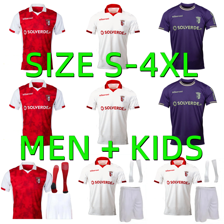 25 26 SC Braga ZALAZAR soccer jerseys 2025 2026 Sporting Clube de PAU VICTOR PAU GABRI MTZ. EL OUAZZANI F.NAVARRO GORBY J.B. VITOR C. DIEGO VICTOR G. football shirts Men kids