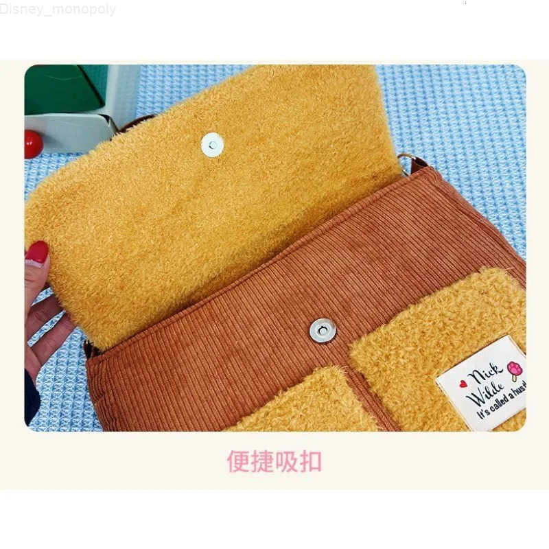 Disney Fashion High Quality Plush Cartoon Chichititi Student Shoulder Bag Multi functional and Versatile Diagonal Cross Bag H251212