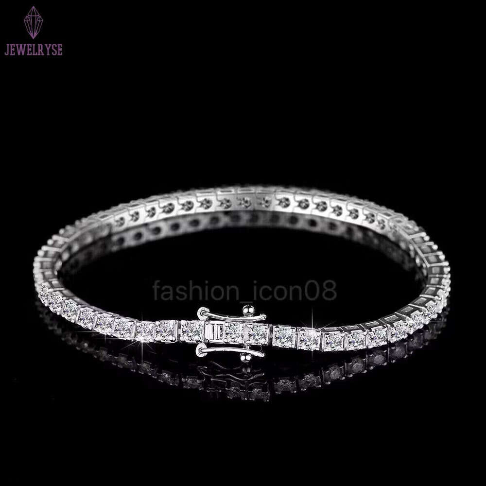 Men's Cuban Link Chain 8mm Solid Sterling Silver Hip Hop Necklace Iced Out Tennis Chain Jewelry Gift for Him