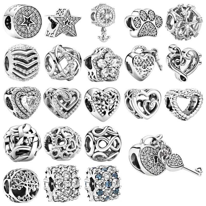 Hot S Siery Mtiple series Charm Bead Pendant Fit European Sterling Sier Jewelry DIY Making Unique Fine Gift Y251212