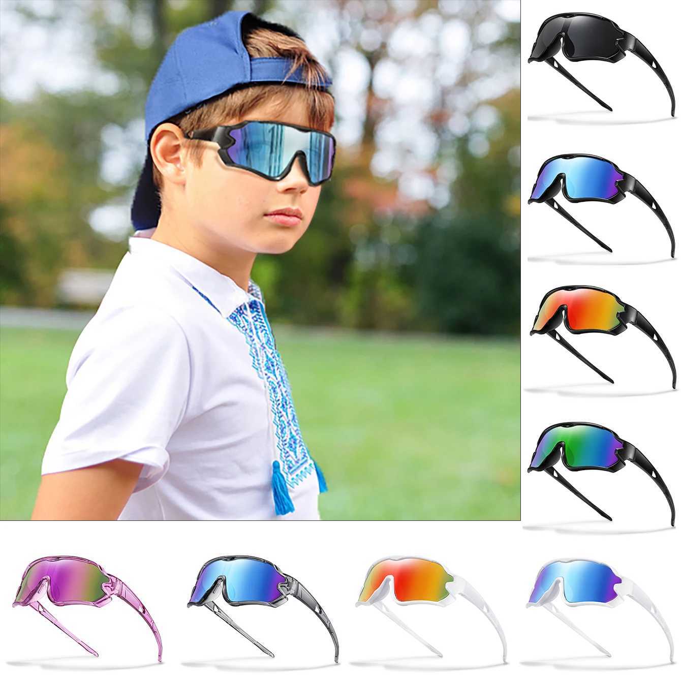 9-15 Years Old Kids Cycling Sunglasses Boys And Girls Outdoor Sports Riding UV400 Camping Goggles Fishing Bike Children Eyewear G251212