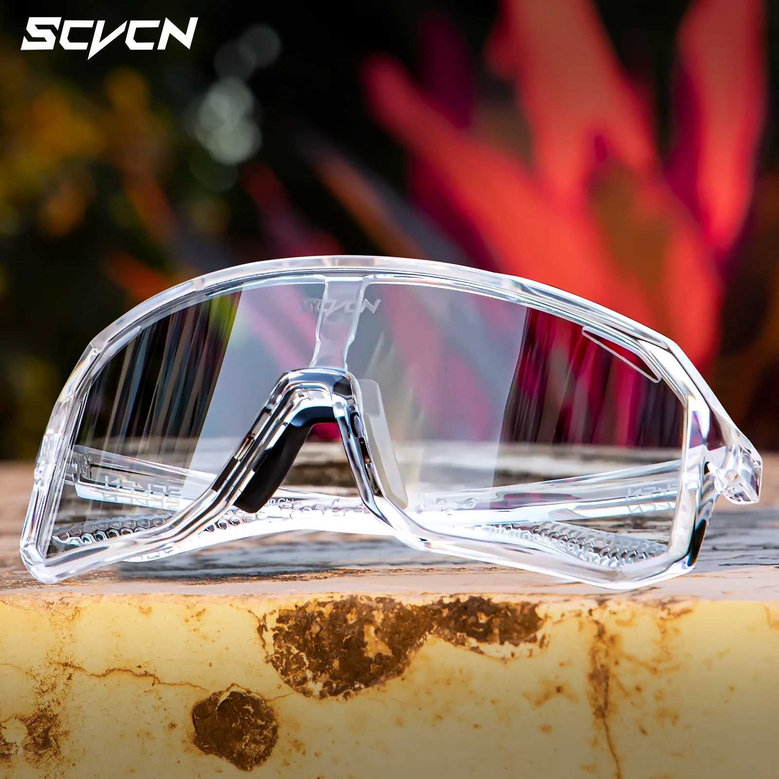 SCVCN Outdoor Sports Cycling Sunglasses Photochromic Glasses for Men Sun Mountain Bike Road Bicycle Eyewear Cycle UV400 Goggles G251212