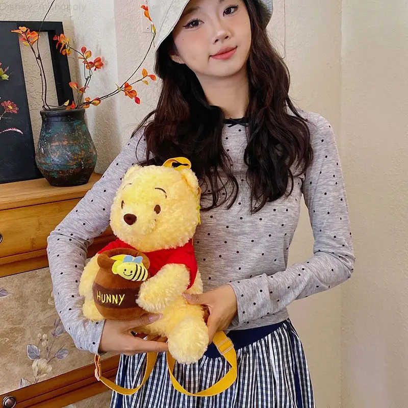 Disney Cartoon Winnie the Pooh New Unisex Cute Creative Doll Design Fashionable and Personalized Large-Capacity Backpack Gift H251212