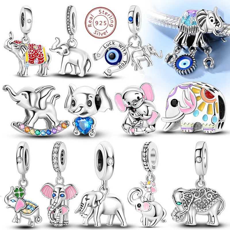 Charms Beads Pendant 925 Sterling Sier Vintage Pattern Elephant Charms Fit Bracelet Pendant Wen Fine Jewelry Gifts Y251212