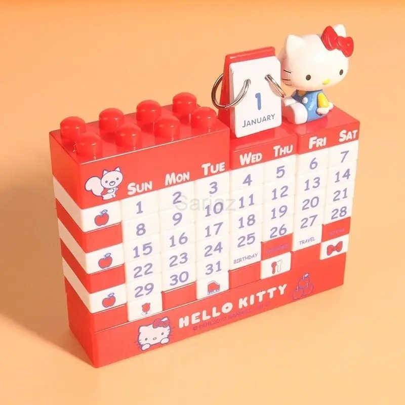 Sanrio 2025 New Year Hello Kitty Desk Calendar Cartoon Anime Action Figures Available Every Year Not Overdue ChildrenS Gift New H251212