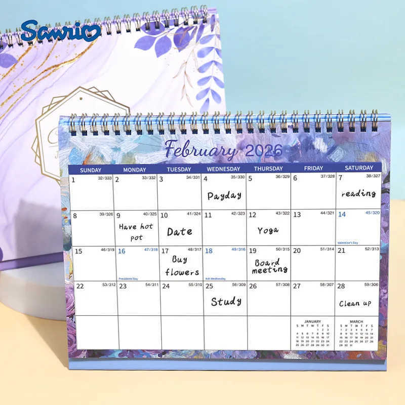 Sanrio 2026 Desk Calendar Office Table Decor Daily Plan Self Discipline Check In Creative Stylish Practical Functional Elegant Unique H251212
