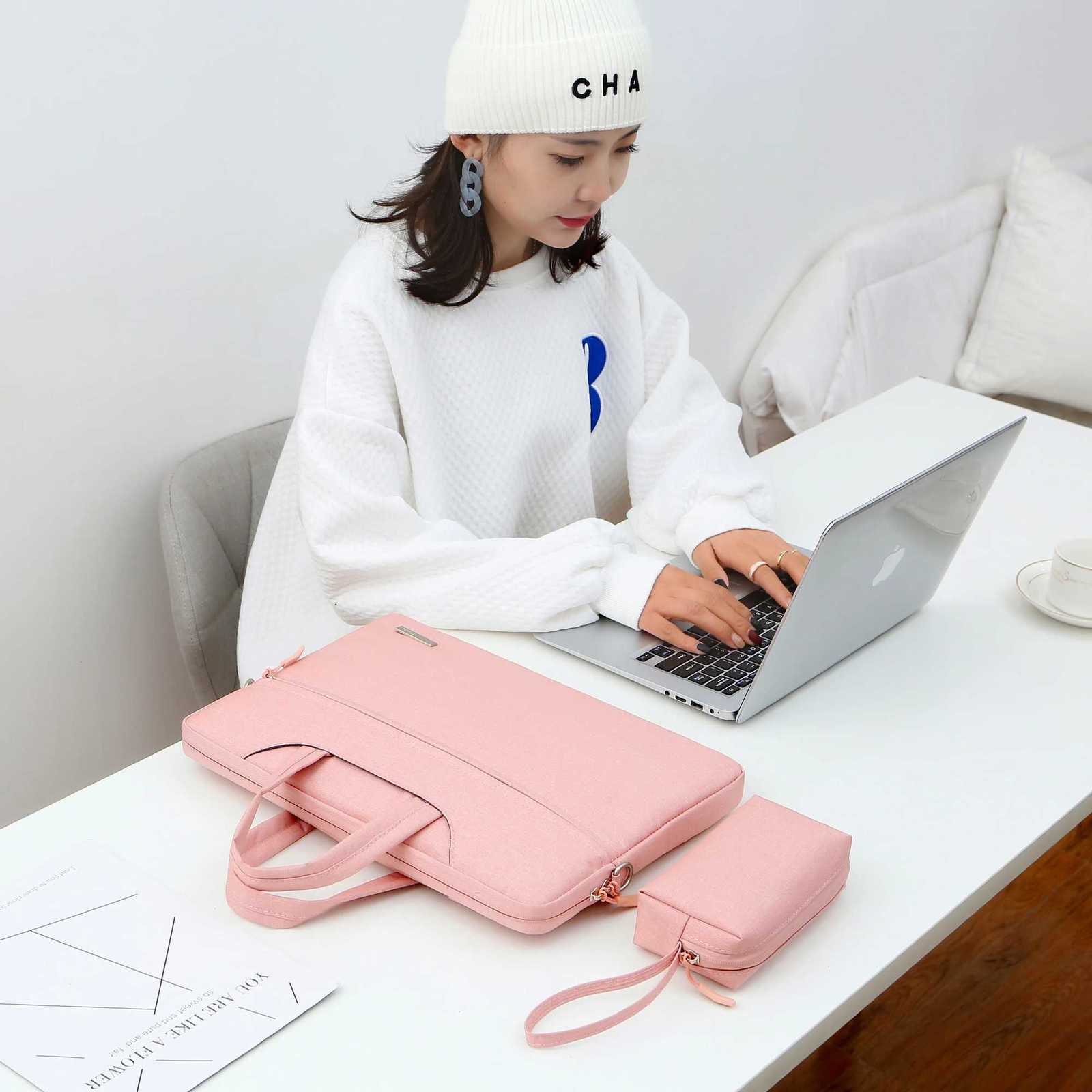 Laptop Bag Sleeve Case 12 133 156 14 inch Shoulder Notebook bag For Macbook Air Pro M1 Lenovo Dell Huawei handbag BriefcaseT251212