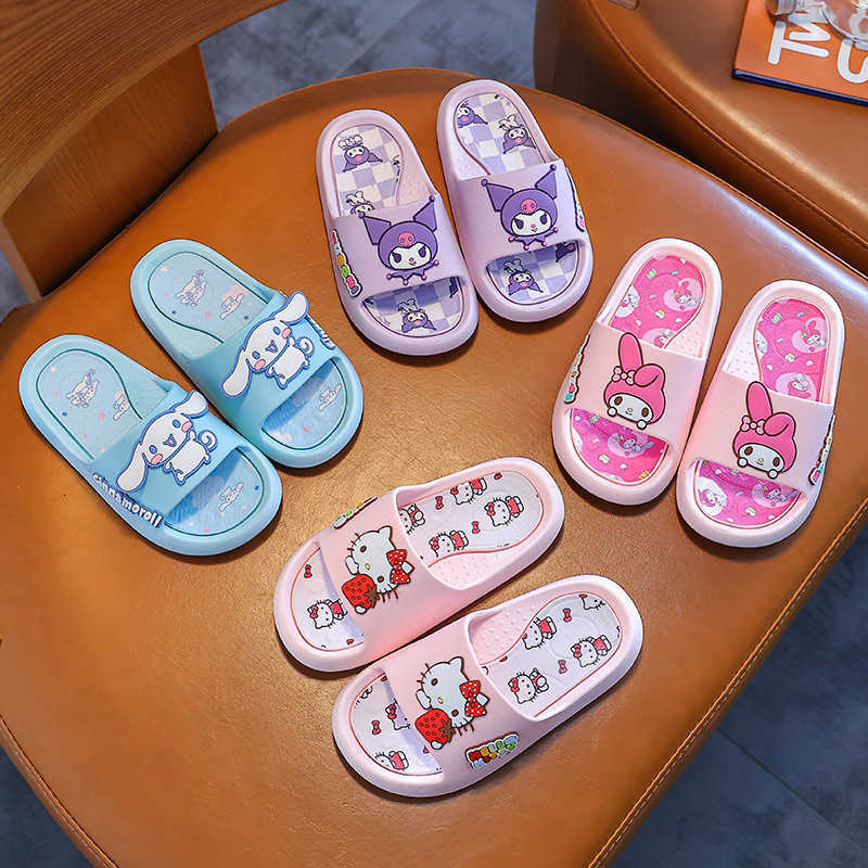 Sanrio Children's slippers - flip-flops - Indoor home use - Anti-slip - Girls and boys - Single style - Cartoon characters - Kitty H251212