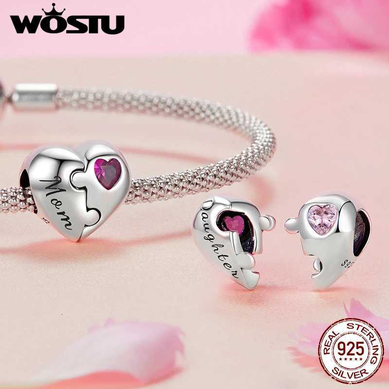 WOSTU 925 Sterling Sier Family Charm Inifinite Prise Oxidi Bead for Bracelet Mothers Day Sister Gift Y251212