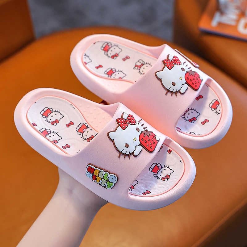 Sanrio Children's slippers - flip-flops - Indoor home use - Anti-slip - Girls and boys - Single style - Cartoon characters - Kitty H251212