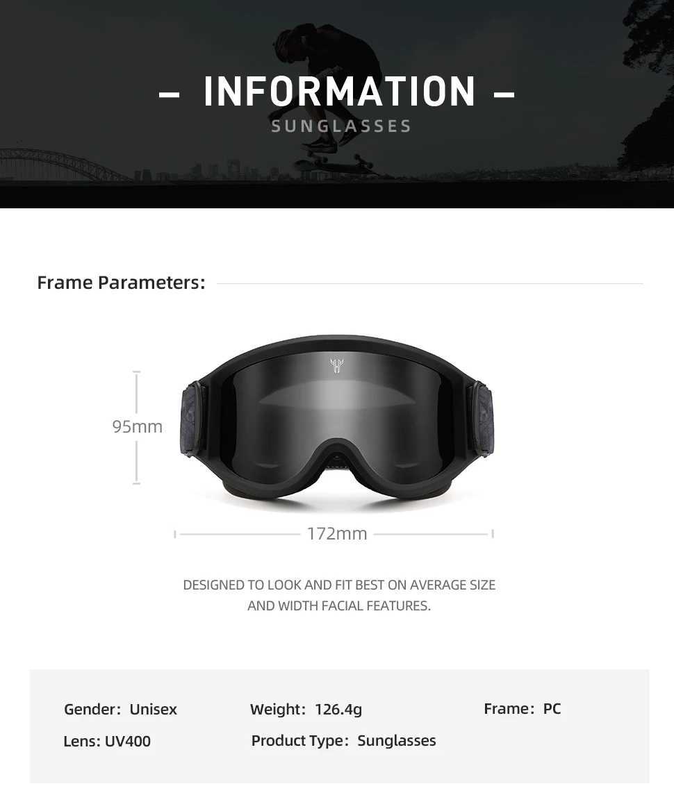 Ski Goggles with box Anti-Fog UV400 OTG Snow Goggles for Men Women Skiing Snowboarding Winter Sports G251212