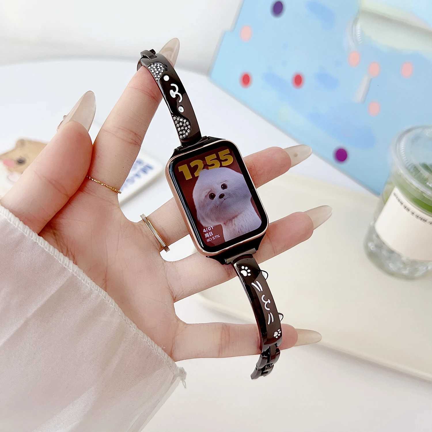 Cute Cat Bracelet Strap for Xiaomi Bracelet 10 8/9 Pro Cute Girl Strap for Huawei Bracelet 8 9/10 Fit4 4pro Universal18 20 22mm Y251212