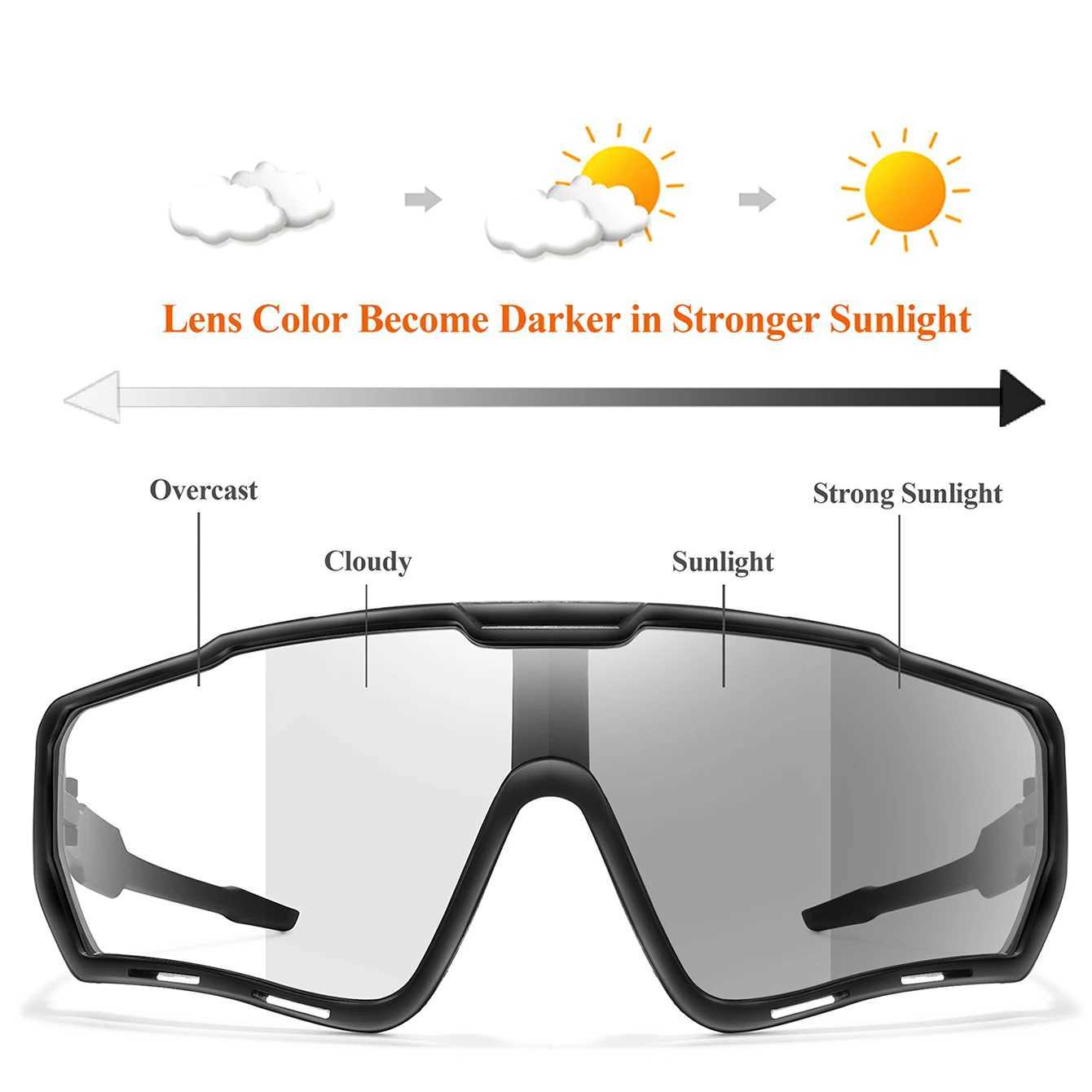 POAT Brand Motorcycle Photochromic Windproof Sunglasses Men MTB Bike Bicycle Eyewear Sports Cycling Fishing Running Glasses G251212