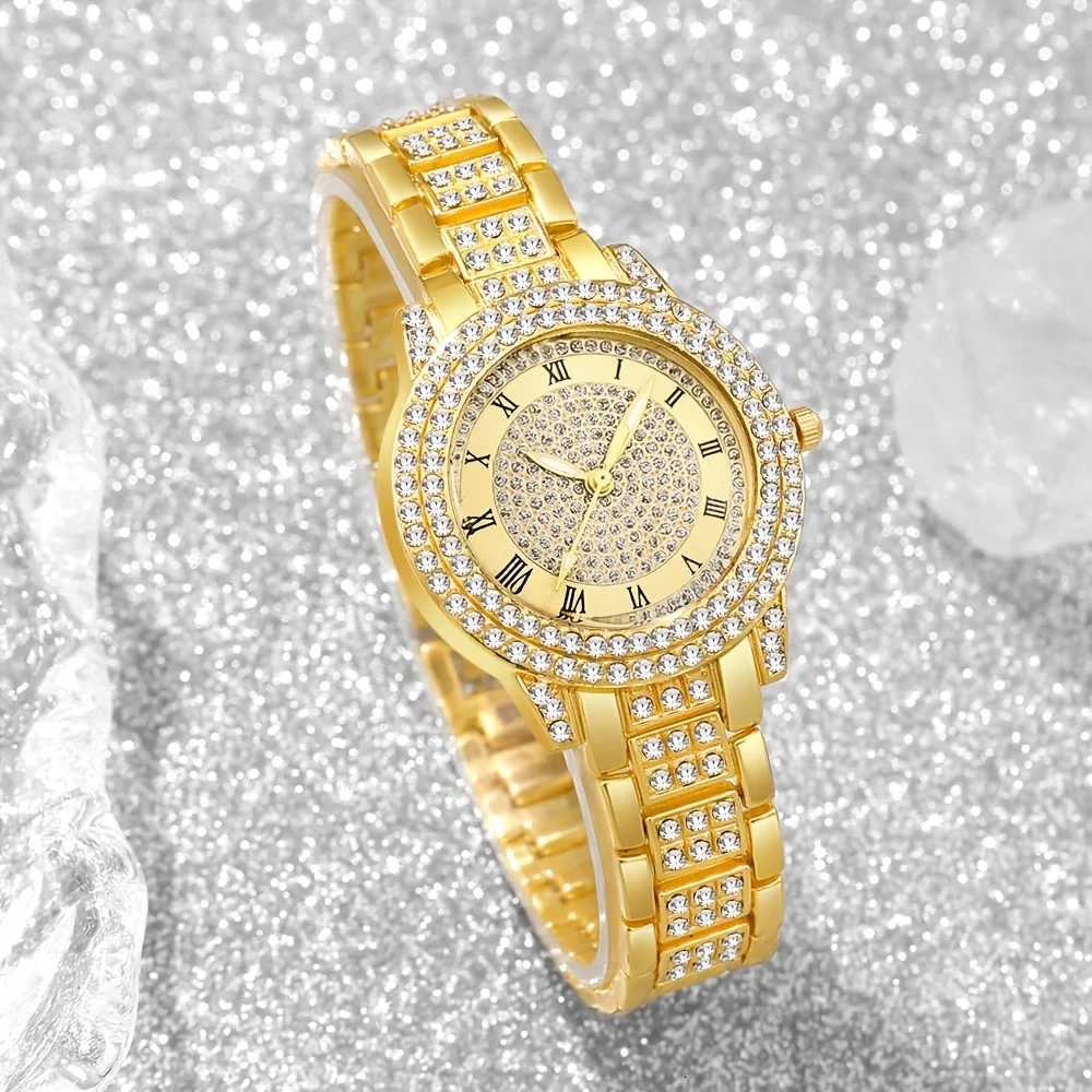 6pcs Fashion Womens Watches Jewelry Set Elegant Rhinestone Ladies Quartz Watch Reloj Mujer Girls Clock GiftWithout Box Y251212