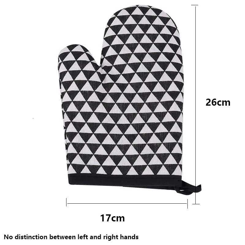Cotton and linen baking gloves microwave oven and oven heat insation and heat-resistant hand covers hand protection H251212