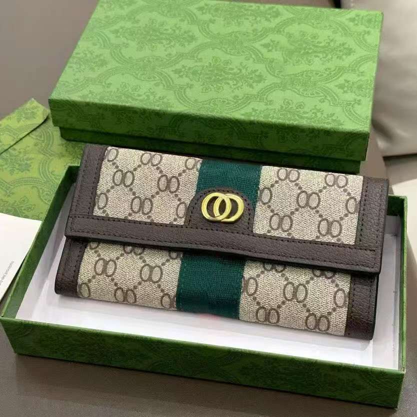 Luxury Designer Mens Womens Clutch Leather Wallet Card Holders Bags Metal Ladies Print Bee Hasp Credit Cards Coin Purse Button Handbag Men Wallets