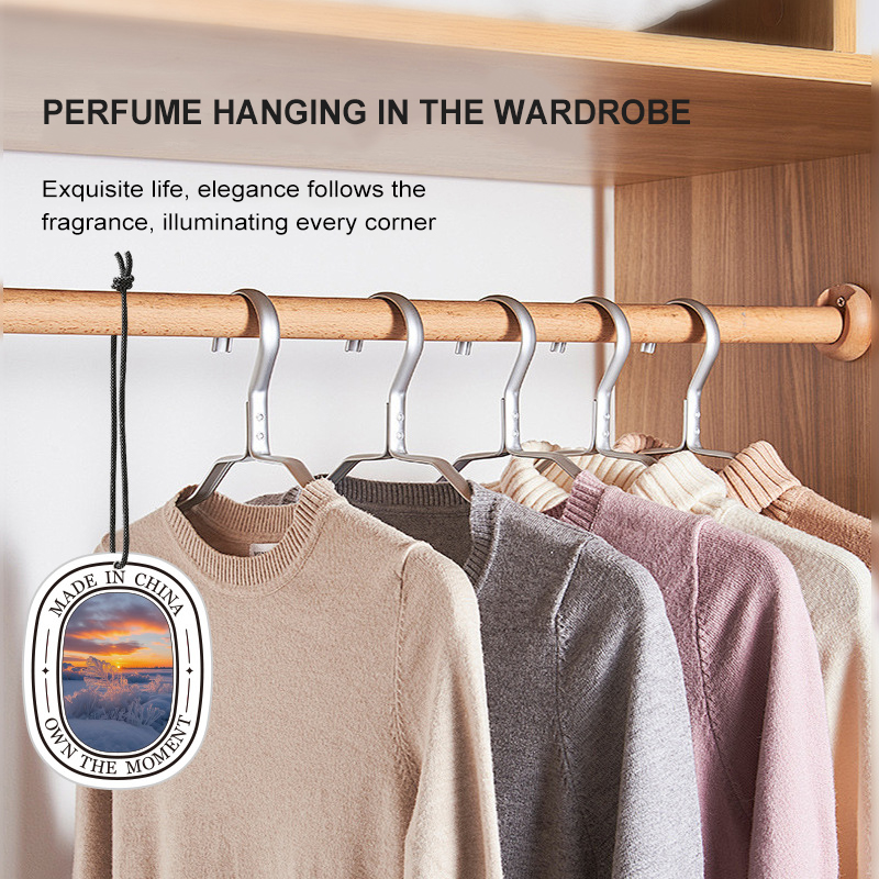 360° Diffusion Car Fragrance Hanging Card Odor-Eliminating Air Freshener with Scenic Design, No-Damage Car Interior Perfume 8-piece pack