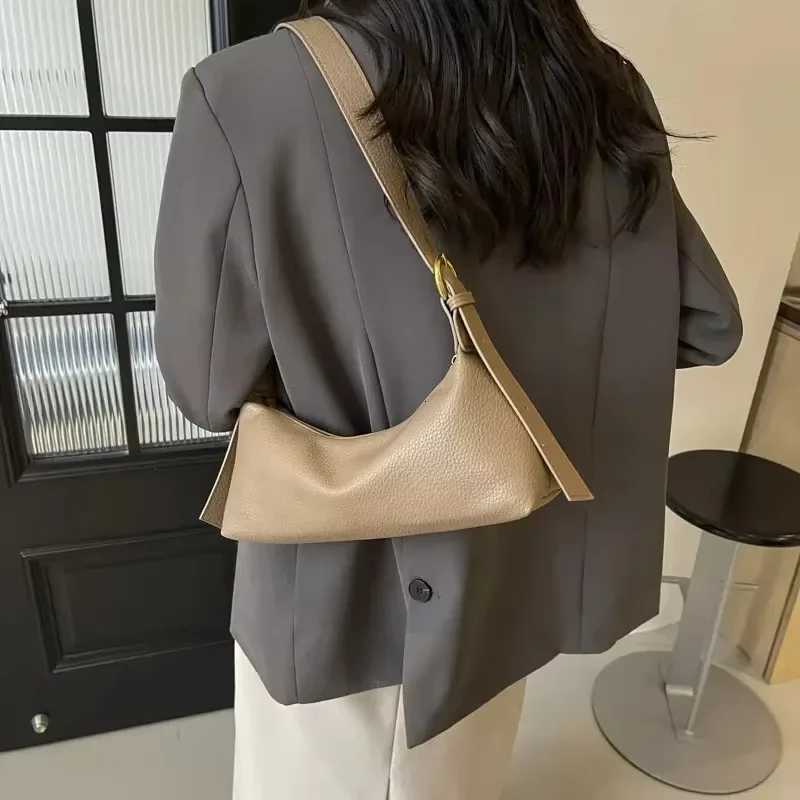 Fi Simple Sense of Luxury Solid PU Shoder Bags 2025 High Quality Temperament Versatile Cmuting Style Crossbody Bags Y251211