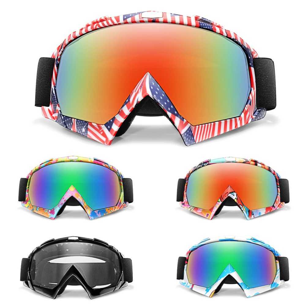 Skiing Glasses Large FRAMe with Colorful LEns DoubLE Layer Anti-Fog Big Face Snow Glasses Ski Mask for Outdoor Sports G251212