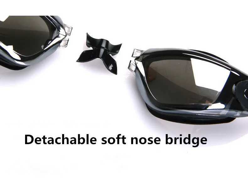 Professional Swimming Goggles Swim Glasses Electroplate Waterproof Silicone Adluts G251212