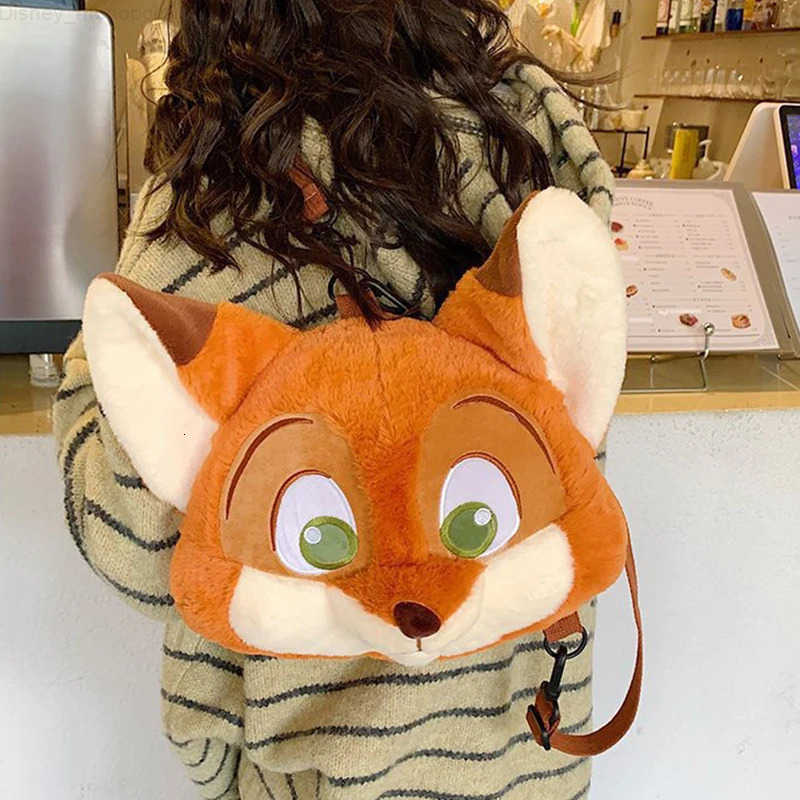 Disney Zootopia Plush Bag Nick Wilde Judith Laverne Hopps Cartoon Cute Doll Backpack Large Capacity Birthday Christmas Gift H251212
