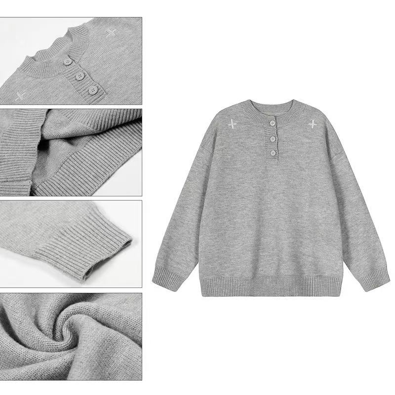 Men's winter laid-back and high-end knitted sweater with thickened base layer and inner layer sweater