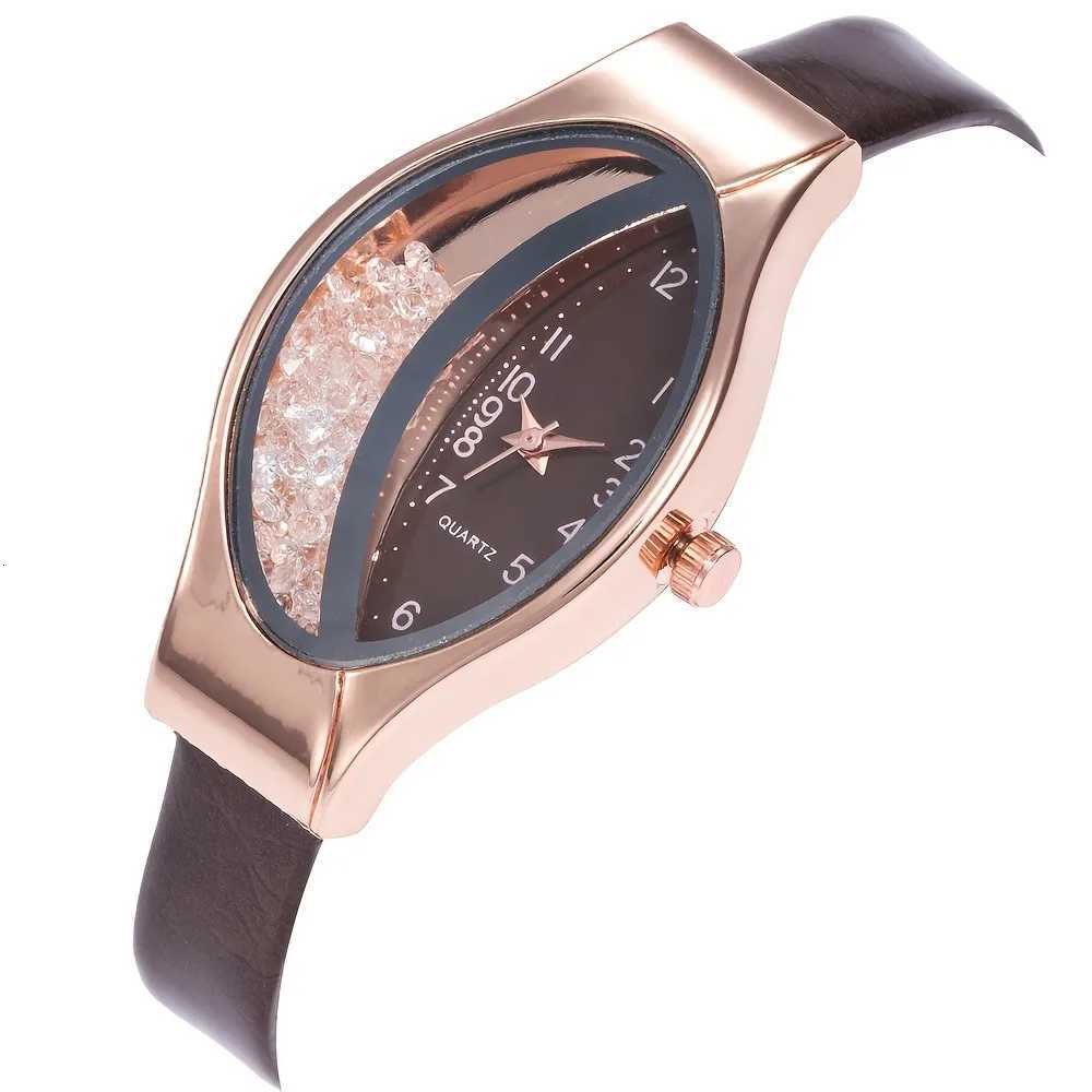 1/3pcs Elegant Women Quartz Watches Fashion Rhinestone Leather Band Ladies Wristwatch Reloj Mujer Girls Clock GiftWithout Box Y251212