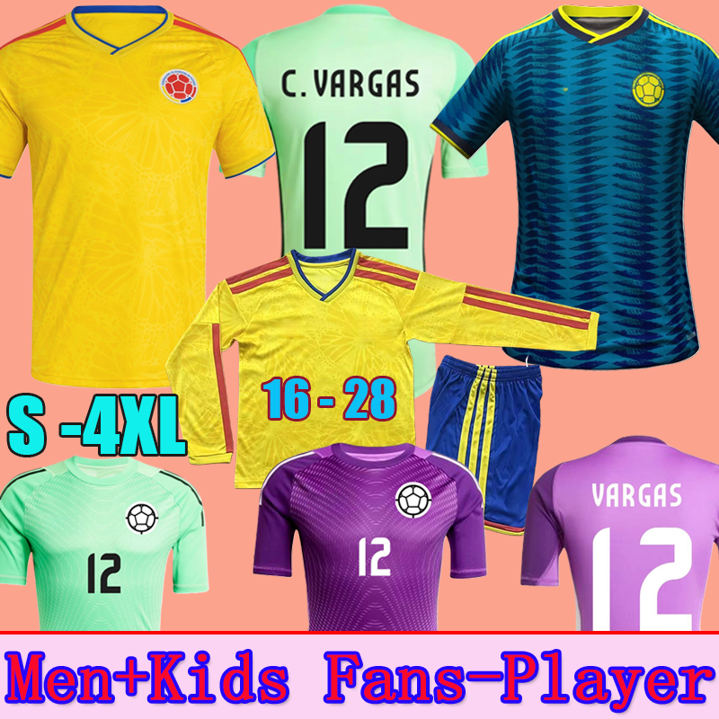 2026 Colombia Soccer Jerseys 90 94 98 10 01 14 100 Valderrama Retro 25 26 JAMES home football shirt CUADRADO classic commemorate Collection