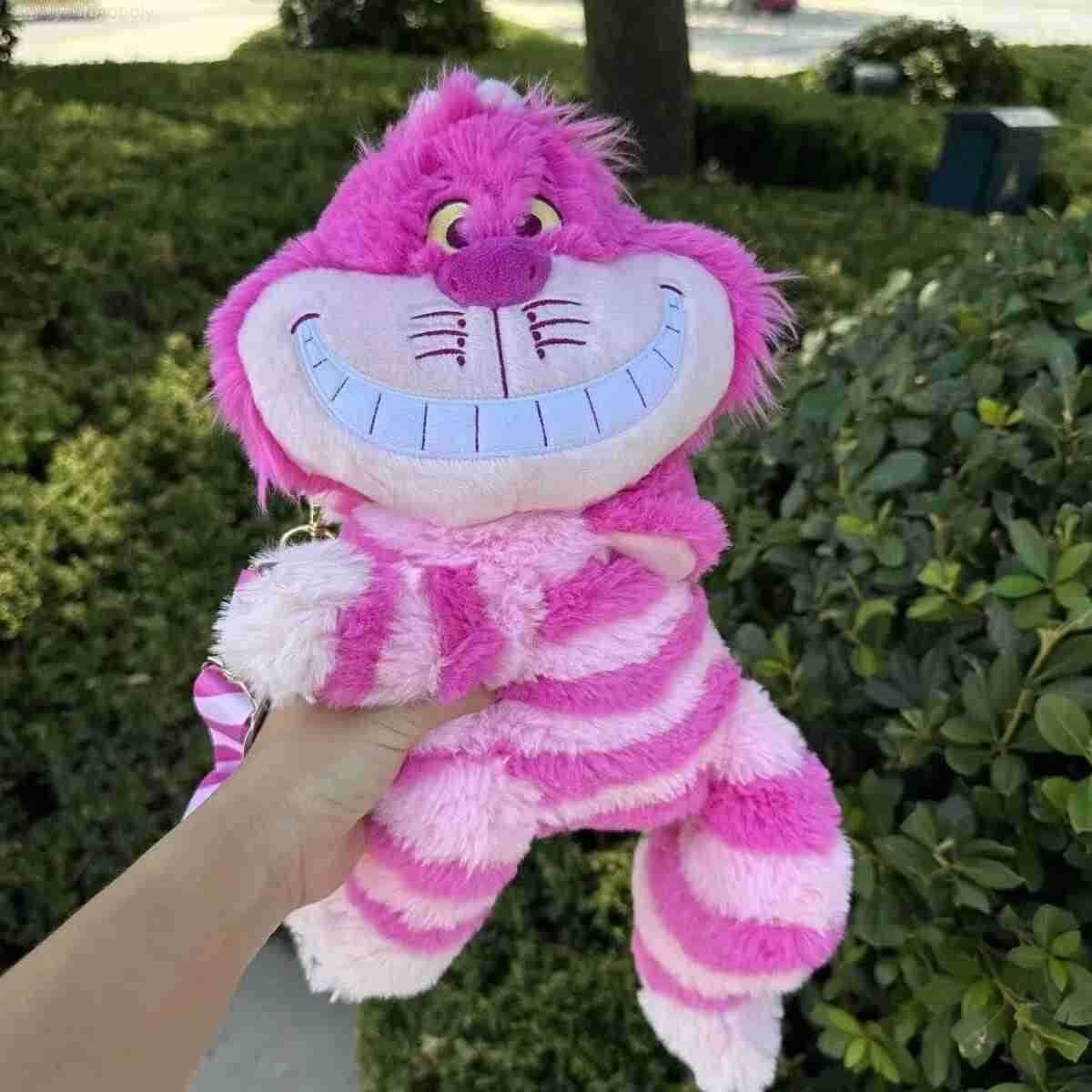 Disney 2024 authentic Marie Lucifer Cheshire cat Linabell plush shoulder bag shanghai disneyland H251212