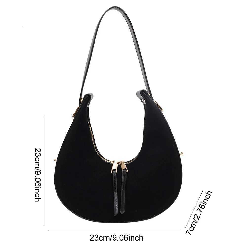 Wen Faux Suede Shoder Bag Small Tote Bag Large Capacity Elegant Shoder Purse Zip Closure Top Handle Bag Outdoor Travel Bag Y251211