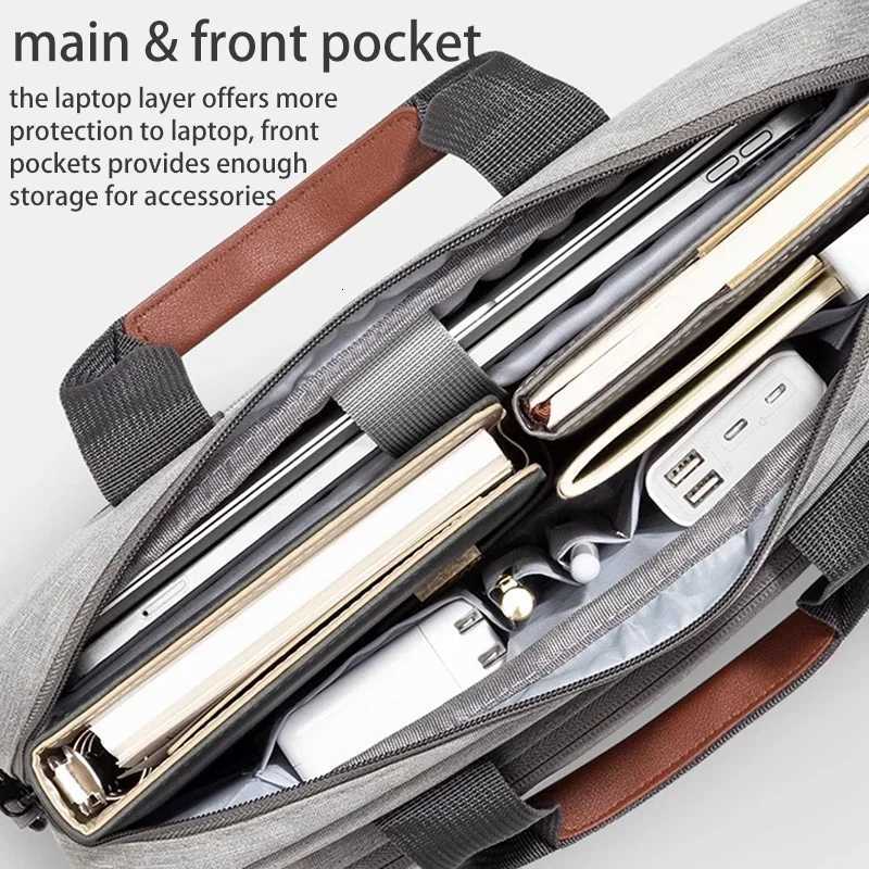 Men Laptop Bag 133 14 156 Inch for Macbook Air Pro 13 15 16 HP Huawei Asus Acer Dell Xiaomi Lenovo Shoulder Handbags BriefcaseT251212