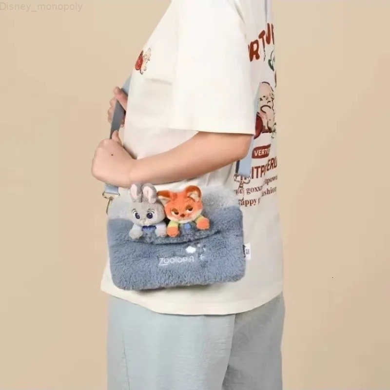 Disney Kawaii Zootopia Plush Bag Cute Judy Nick Crossbody Plush Handheld Backpack for Cosplay Costumes Accessories Holiday Gift H251212