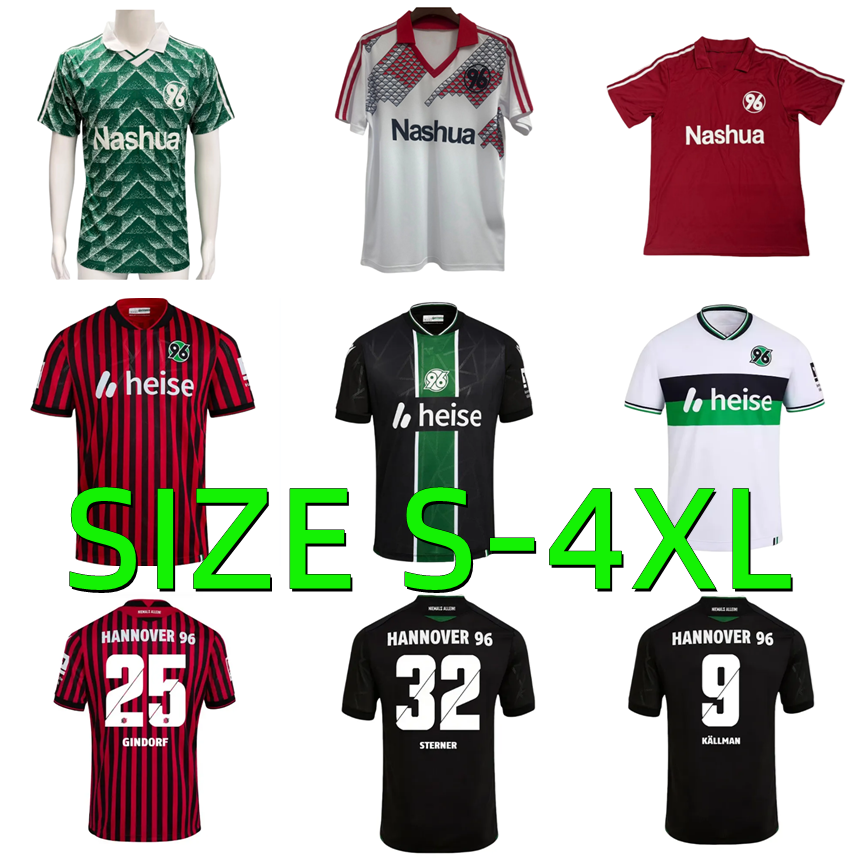 XXXL 4XL 25 26 Hannover 96 Soccer Jerseys 2025 2026 KALLMAN NGANKAM HALSTENBERG STERNER ROCHELT NIELSEN MOMULUH Men Uniforms KNIGHT LEOPOLD R.MATONDO Football Shirt