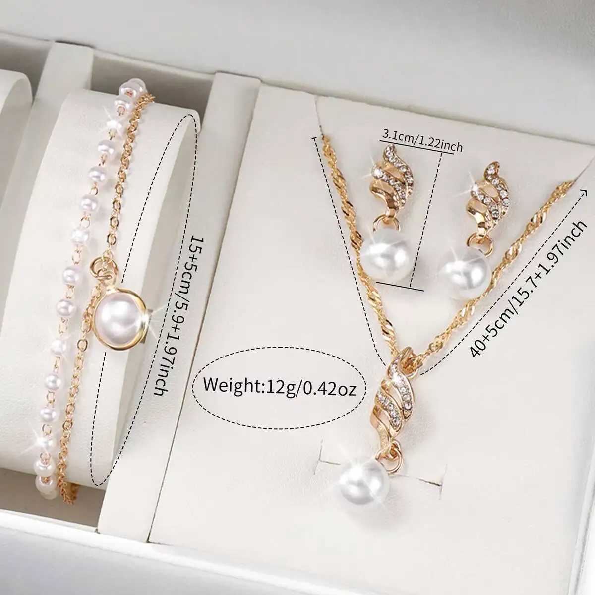 5PCS/Set Fashion Square Womens Quartz Watches Leather Strap Wristwatch Pearls Jewelry Set Reloj MujerWithout Box Y251212