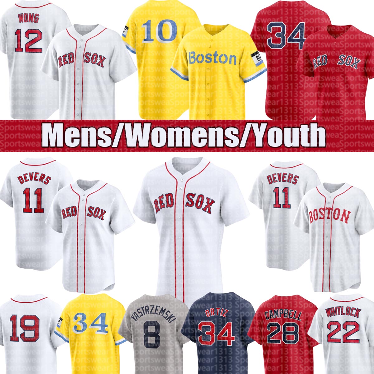 Red Sox jersey Rafael Devers Triston Casas David Ortiz Jarren Duran Trevor Story Alex Bregman Masataka Yoshida city Custom Baseball Jerseys
