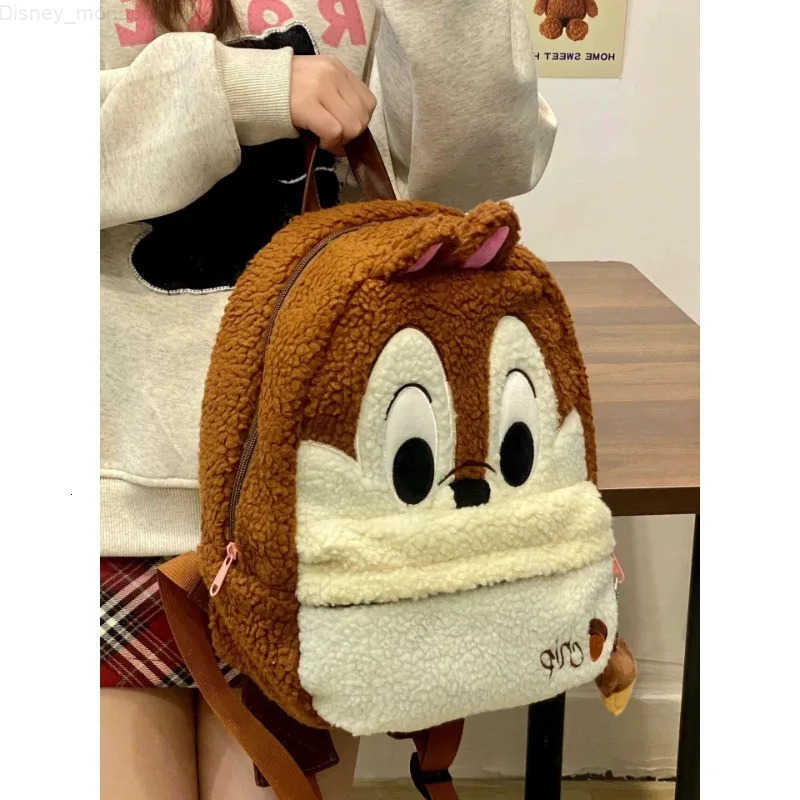 Disney Chichititis New Backpack Luxury Brand Womens Backpack Large and Capacity High-quality Cartoon Cute Student Schoolbag H251212
