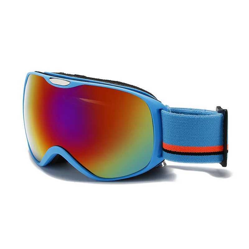 Childrens colorful coated double-layer anti-fog mountaineering ski goggles outdoor anti-sand snow childrens ski goggles G251212
