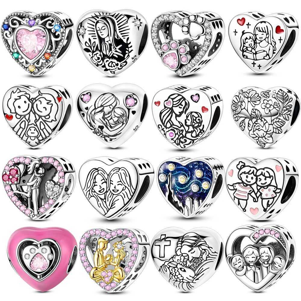 New 100 925 Sterling Sier Zircon Sister Charms Beads Fit 925 Bracelets DIY Jewelry For Wen Gift Party Y251212